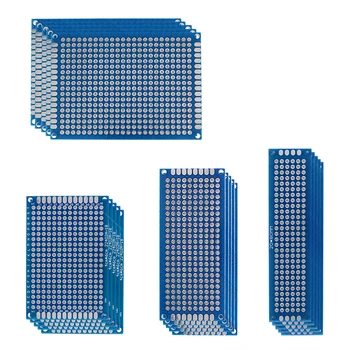 20DB/Sok kétoldalas NYÁK-kit Testület Breadboard 2x8 3x7 4x6 5x7cm Egyetemes PCB Kísérlet Kék Prototípus áramköröket Diy