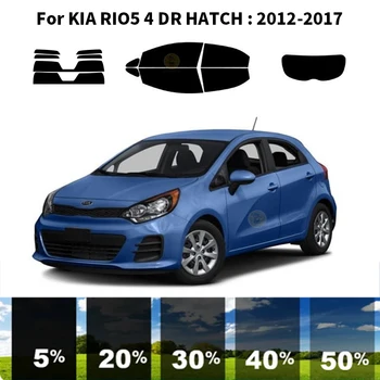 Elővágott nanoceramics autó UV Ablak Árnyalat Kit Autóipari Ablak Film KIA RIO5 4 DR. HATCH 2012-2017